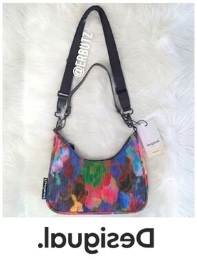 🆕 Desigual Borealis Medley Multicolor Floral Abstract Contemporary Shoulder Bag